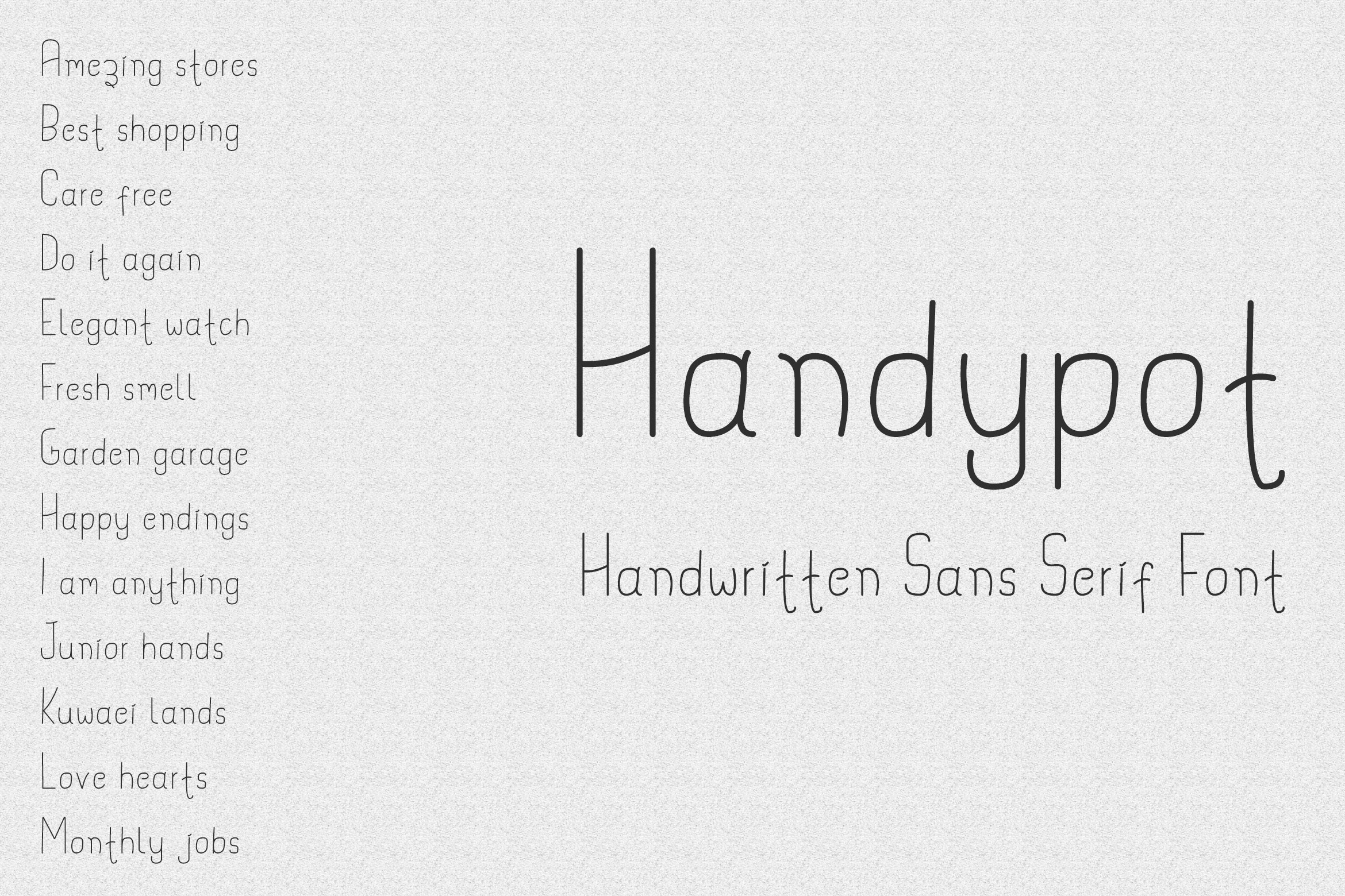 Handypot – Handwritten Sans Serif Font