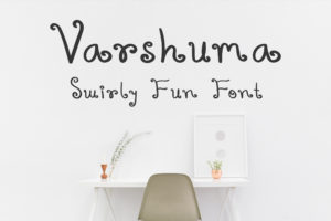 Varshuma – Handwritten Swirly Fun Font